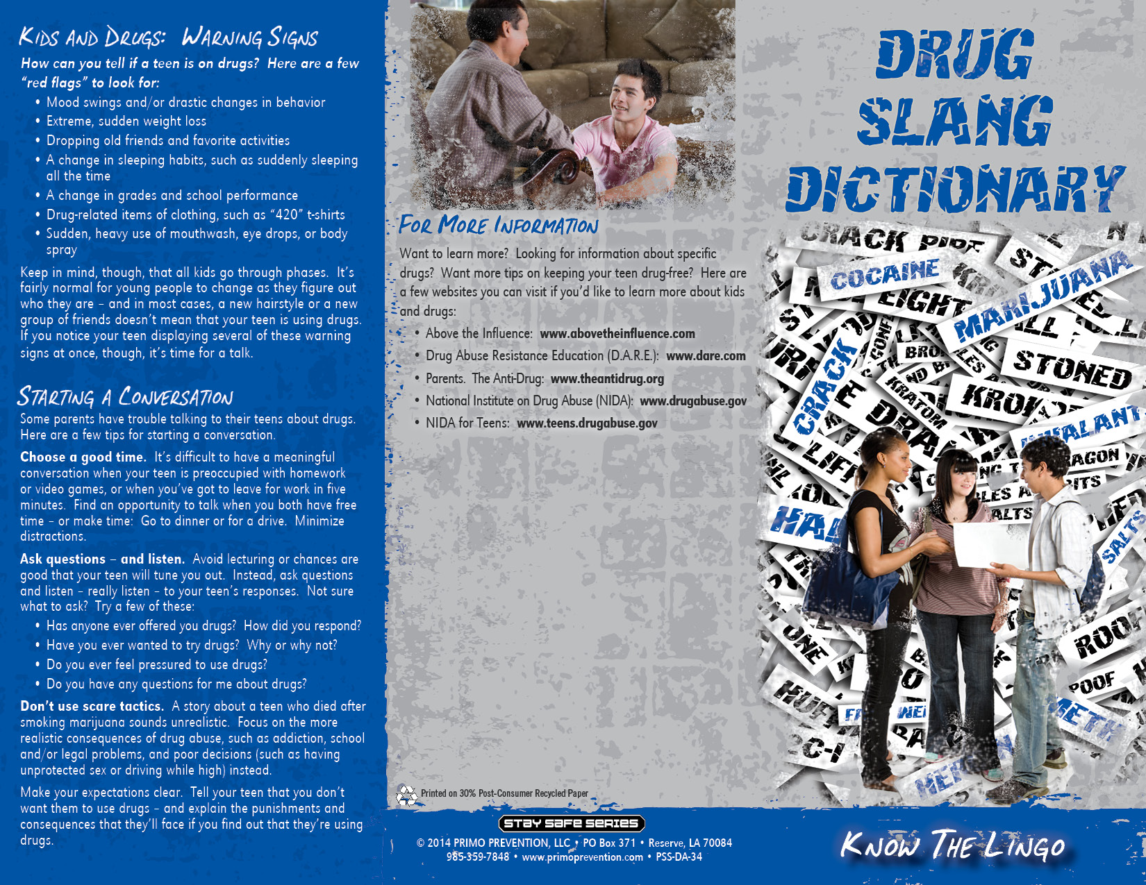 Drug Slang 3 panel-front Drug Slang Dictionary