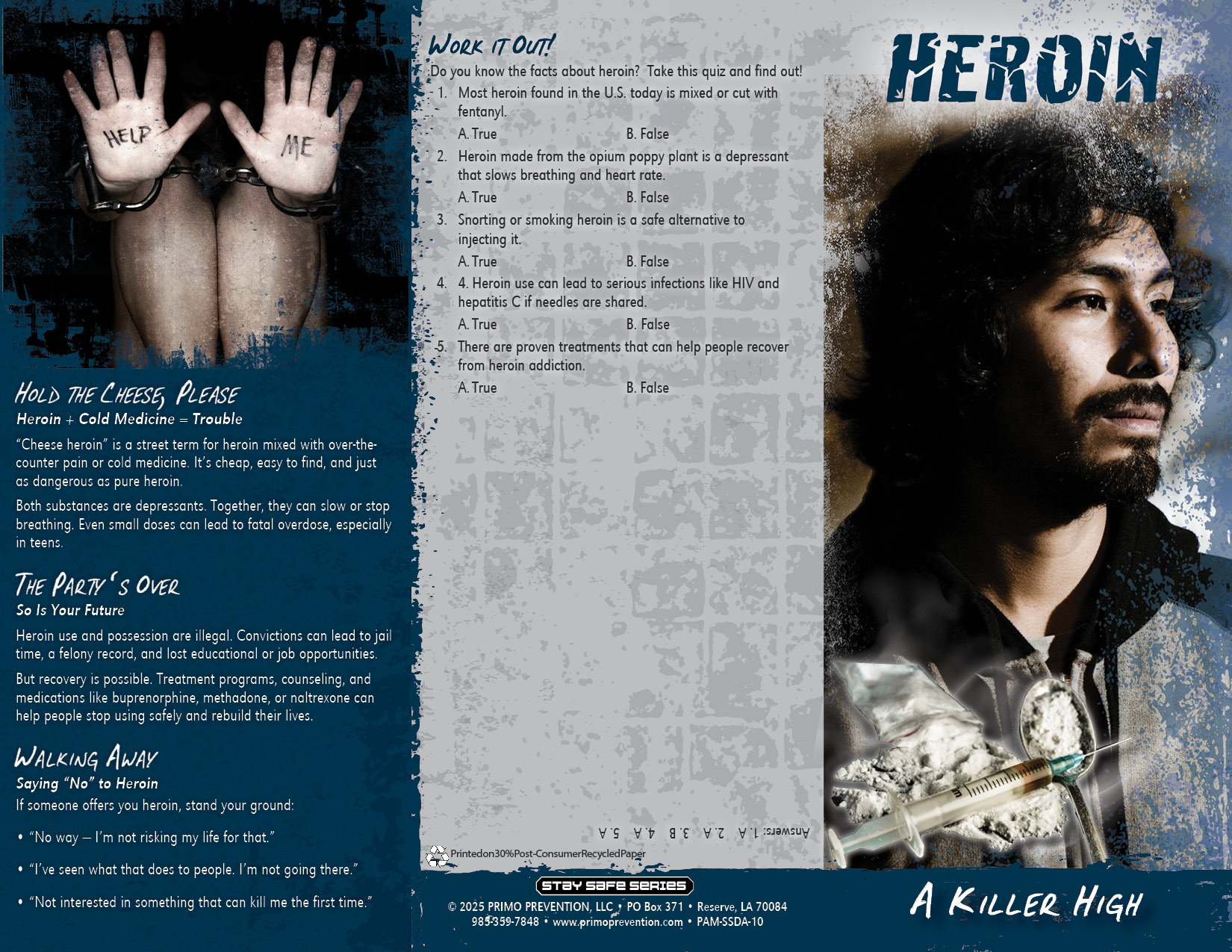 PAM-SSDA-10 Heroin FRONT WEB Heroin: A Killer High Pamphlet - Image 3