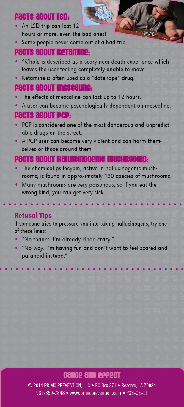 11 - Hallucinogens Cause & Effect2-back Cause & Effect Rack Card: Hallucinogens - Image 3