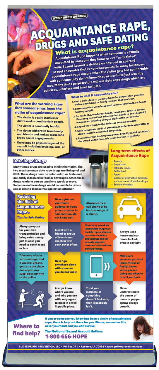 acquaintance rape and drugs Acquaintance Rape & Drugs Retractable Banner w/Stand - Image 2