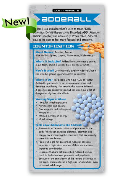 Adderall Adderall Rack Card-front