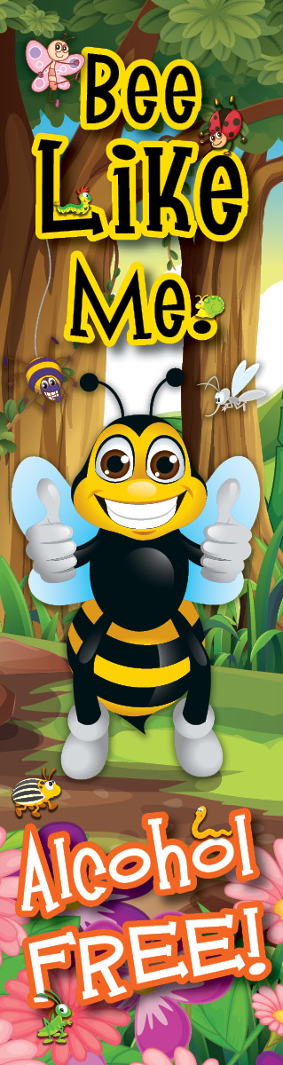BeeLikeMe BM-ALC-front Bee Like Me: Alcohol Free Bookmark - Image 2