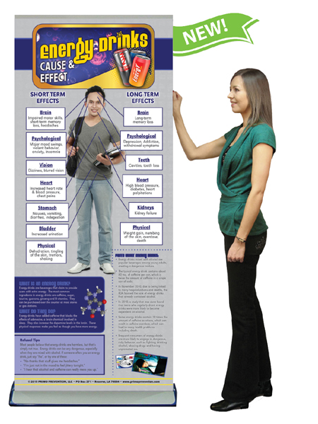 Energy-Drinks-Banner C&E Energy Drinks Retractable Banner w/Stand