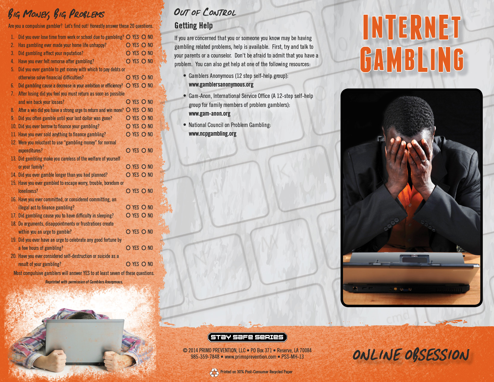 Internet gambling-front Internet gambling-back