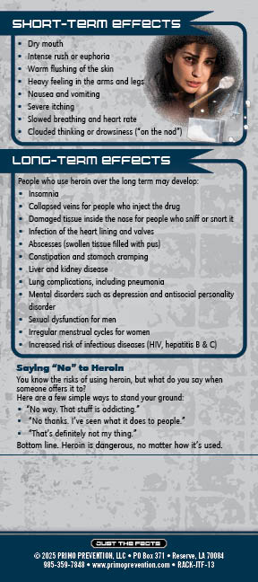 RACK-JTF-13 Heroin WEB BACK Just the Facts Rack Card: Heroin - Image 3