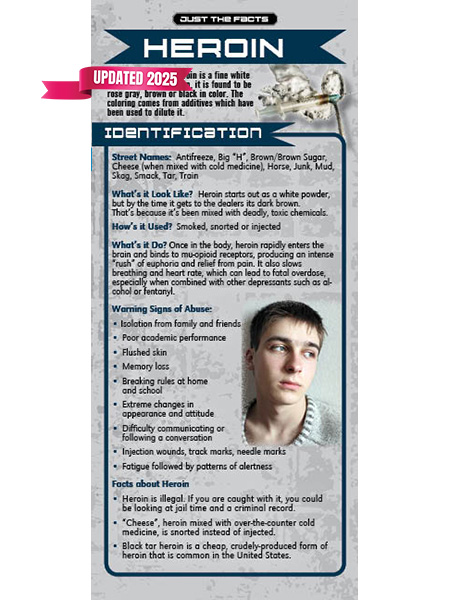 RACK-JTF-13 Heroin WEB COVER Just the Facts Rack Card: Heroin
