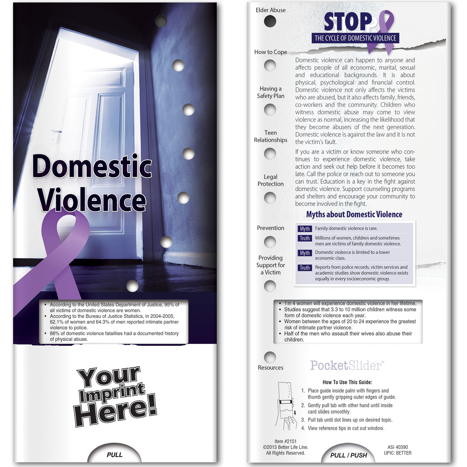 SG-MH-10 Domestic Violence Domestic Violence Pocket Slider - Image 2