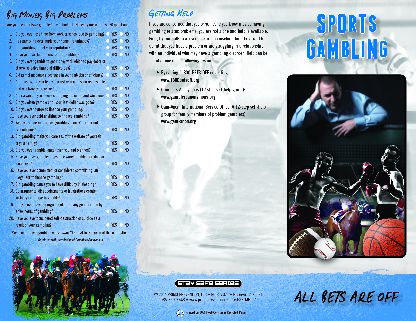 Sports gambling-front Sports gambling-back