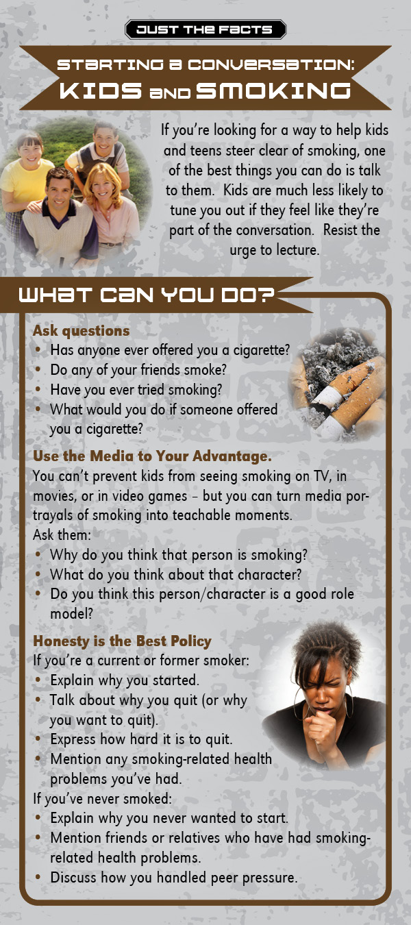 Start Conv Smoke Rack Cd-front Just the Facts Rack Card: Starting a Conversation: Kids & Smoking - Image 2