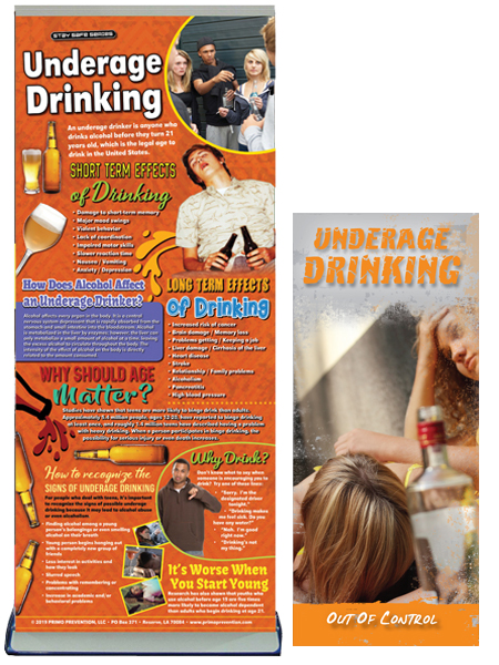 BAN-SSDA-06-NEW-Underage-Drinking-PCKG Underage Drinking Retractable Presentation Banner Package
