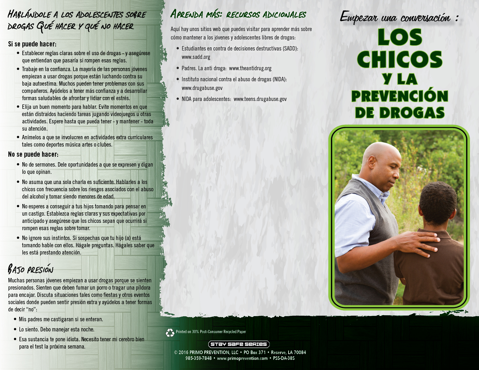 start conversation drugs spanish *SPANISH* Starting a Conversation: Kids & Drug Prevention Pamphlet - Image 3