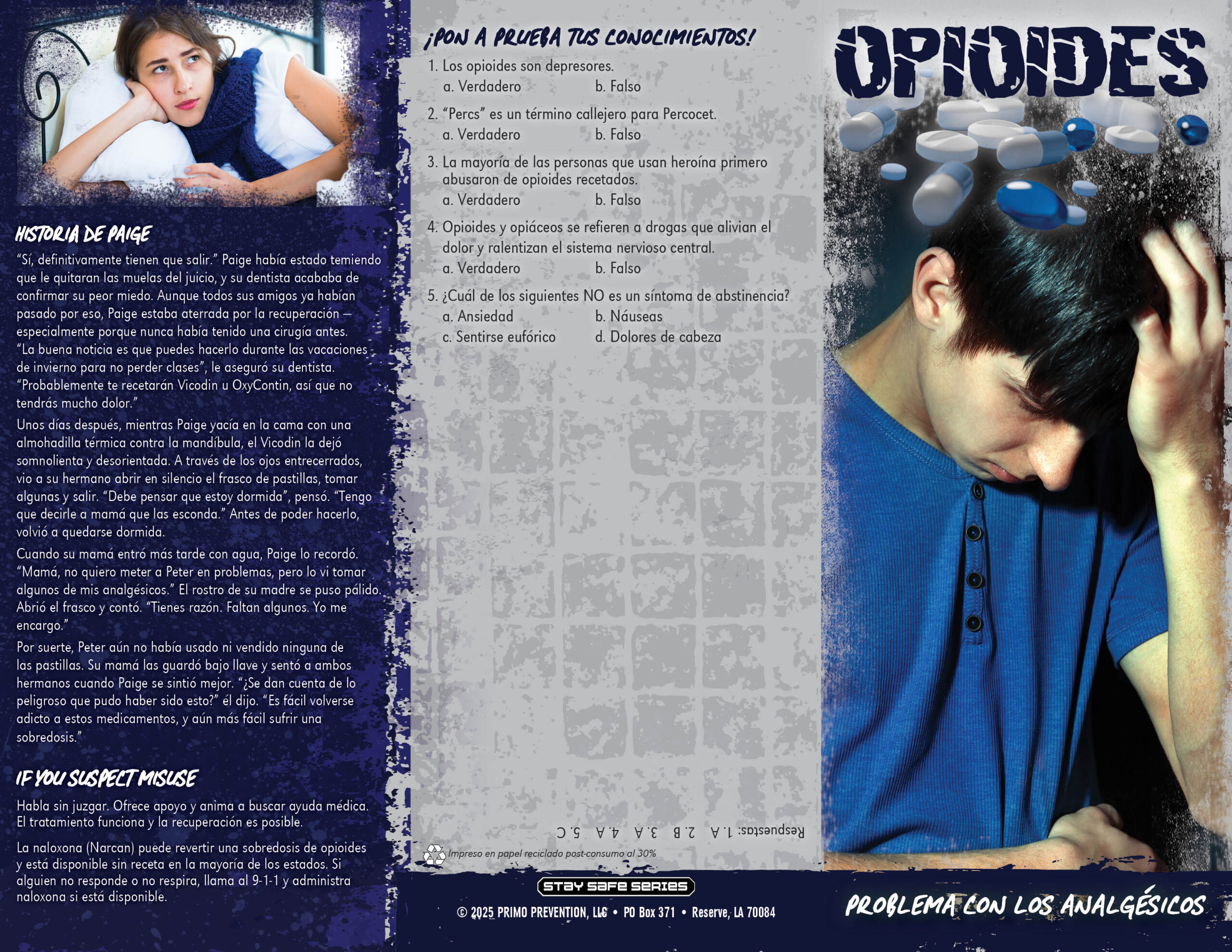 PAM-SSDA-54S Opiodes FRONT *SPANISH* Opioids: Problem with Painkillers Pamphlet - Image 3