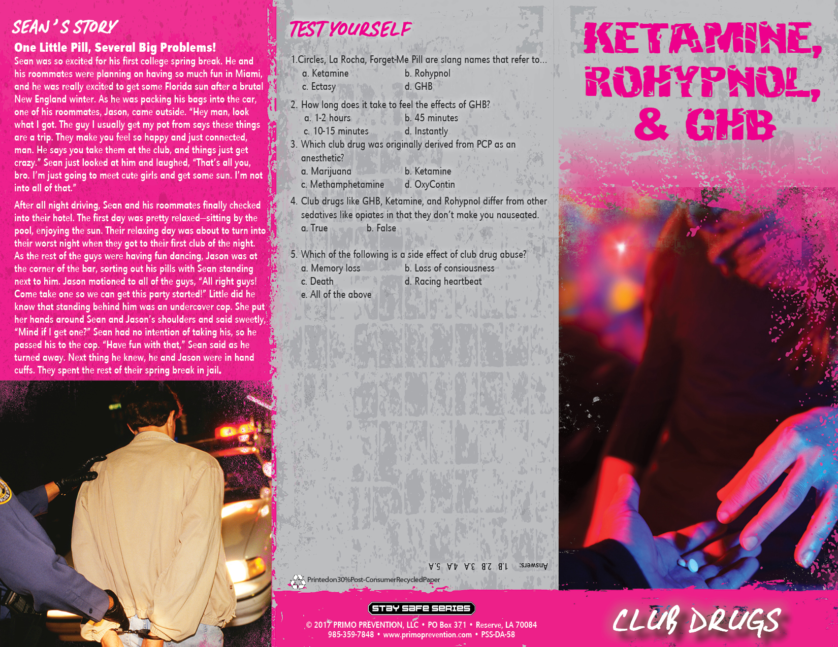 PSS-DA-58-GHB Rohypnol Ketamine-FRONT Ketamine, Rohypnol & GHB Pamphlet - Image 3