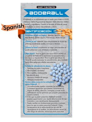 spanish adderall rack card
