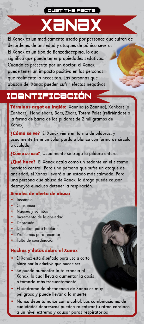 spanish xanax rack card *SPANISH* Just the Facts Rack Card: Xanax - Image 2
