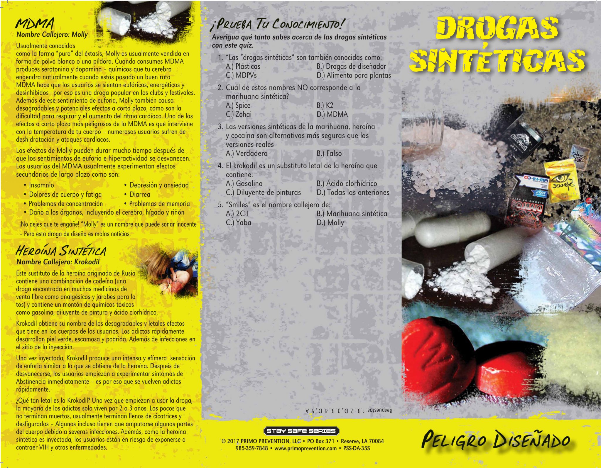 Synthetic Drugs Pamphlet -FRONT Synthetic Drugs Pamphlet -FRONT