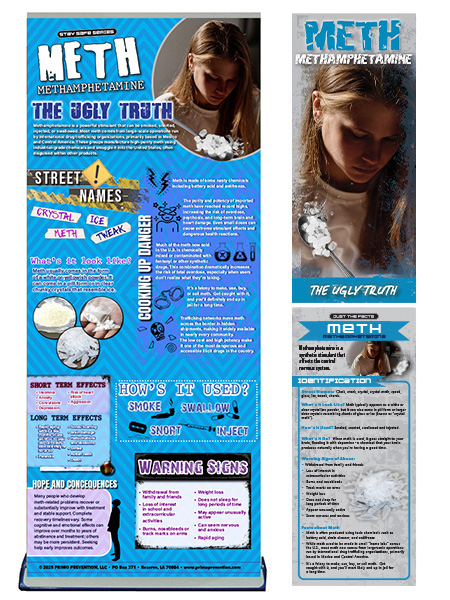 Meth PACKAGE Meth (Methamphetamine) Retractable Banner Package