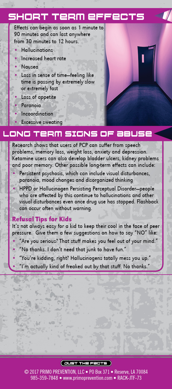 RACK-JTF-72 Hallucinogens -BACK Just the Facts Rack Card: Hallucinogens - Image 3
