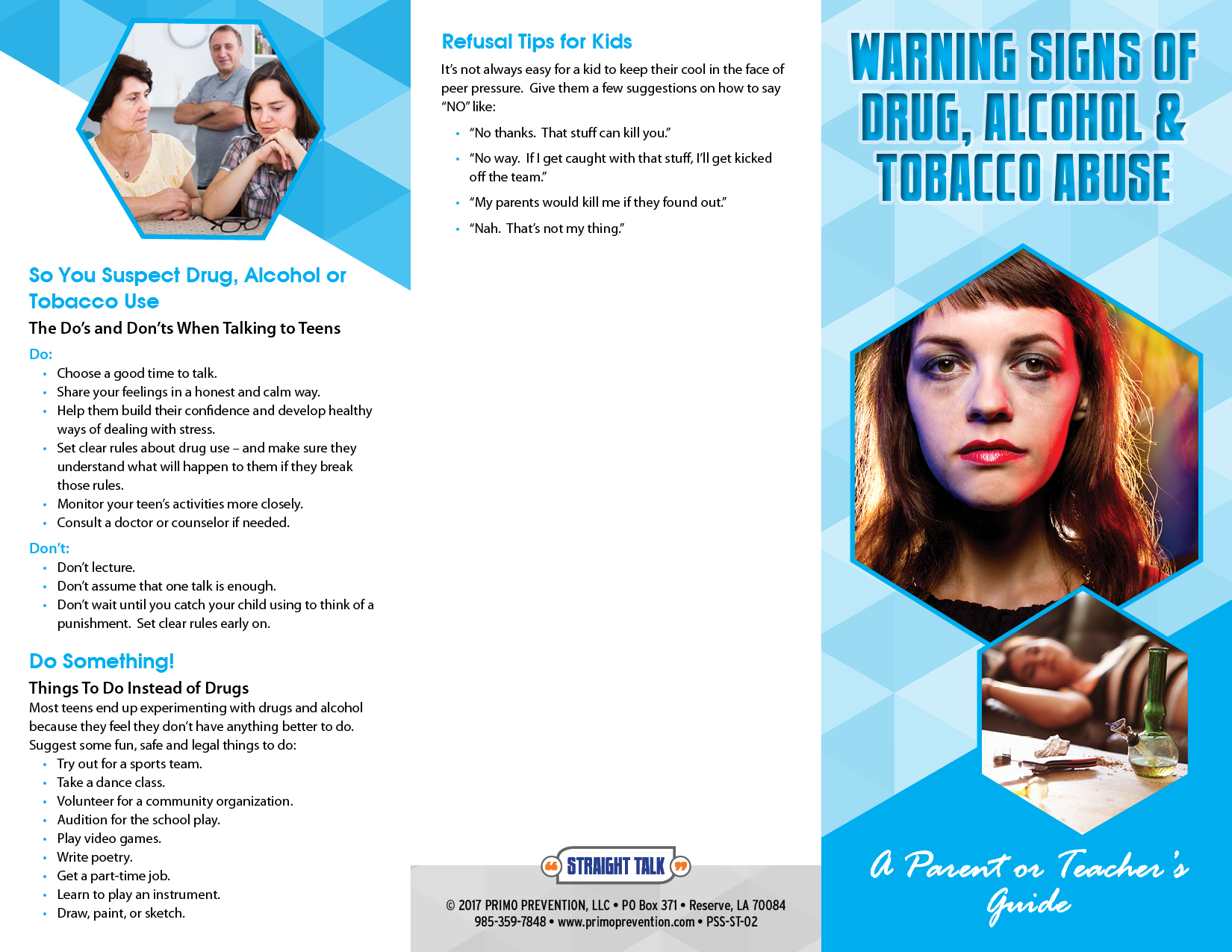 PSS-ST-02 Warning Signs of Drug Abuse-front Warning Signs of Drug, Alcohol & Tobacco Abuse Retractable Banner Package - Image 5