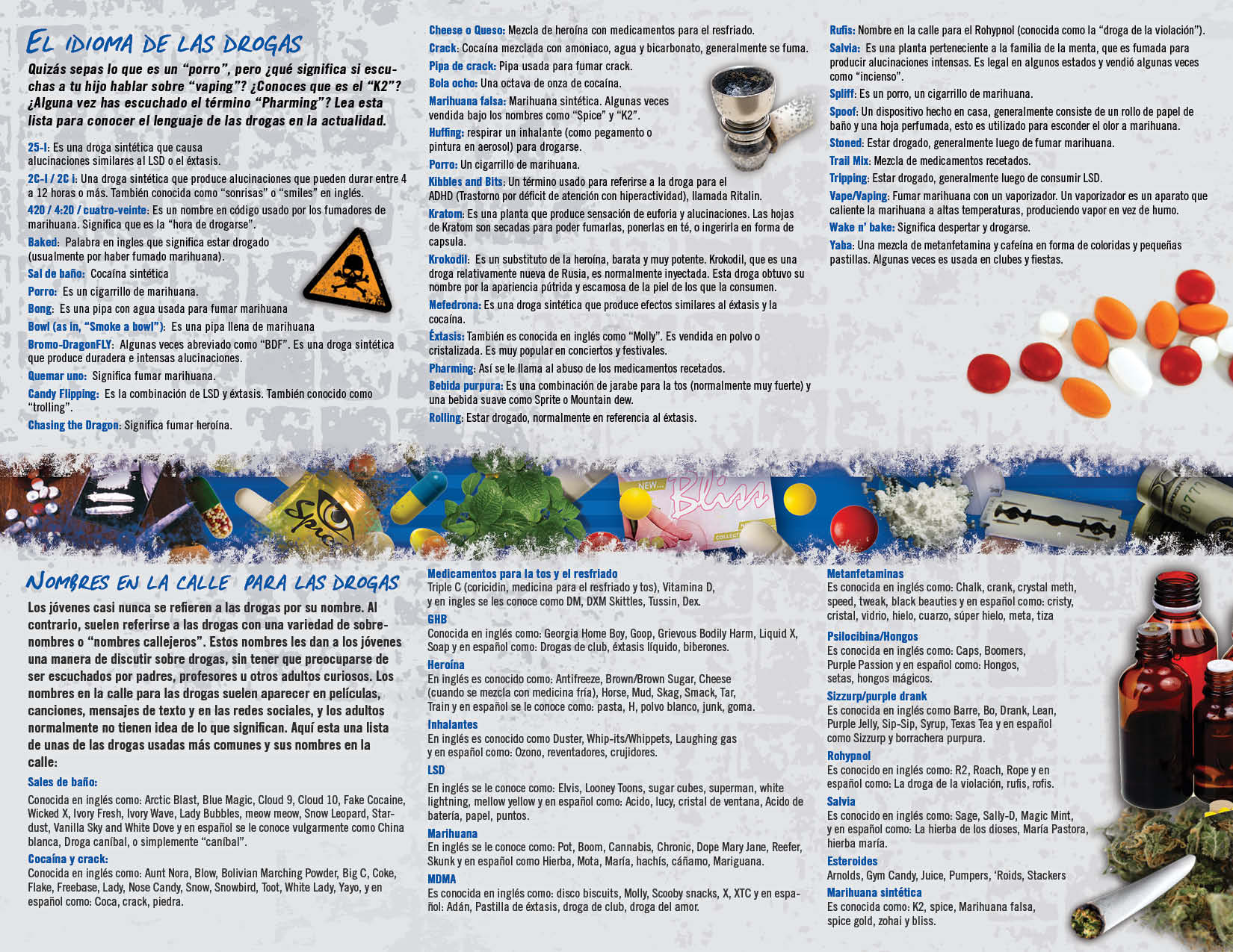 PAM-SSDA-34S Drug Slang Dictionary-SPANISH-BACK PAM-SSDA-34S-Drug-Slang-Dictionary-SPANISH-FLAG