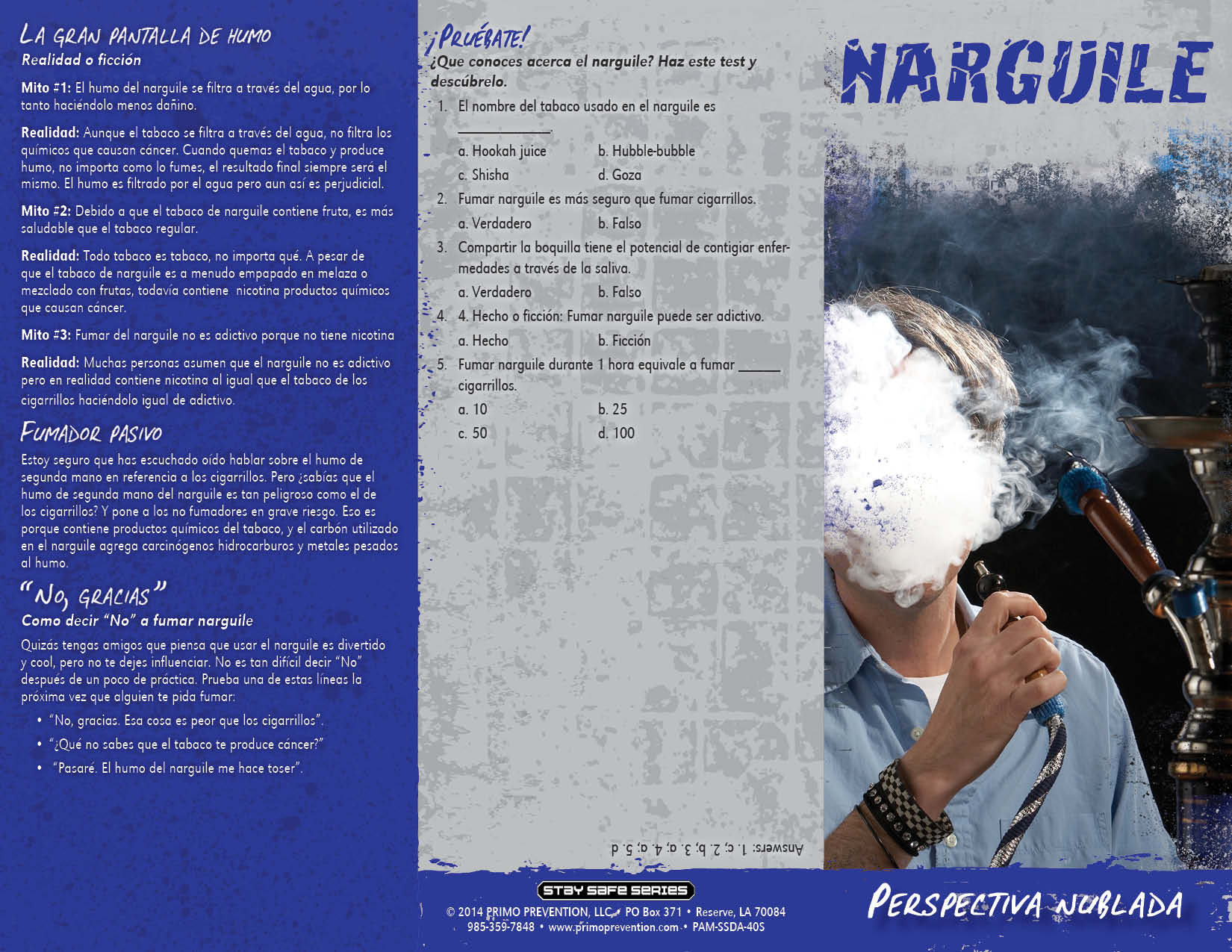 PAM-SSDA-40S Hookah-SPANISH-FRONT *SPANISH* Hookah: Outlook Cloudy Pamphlet - Image 3