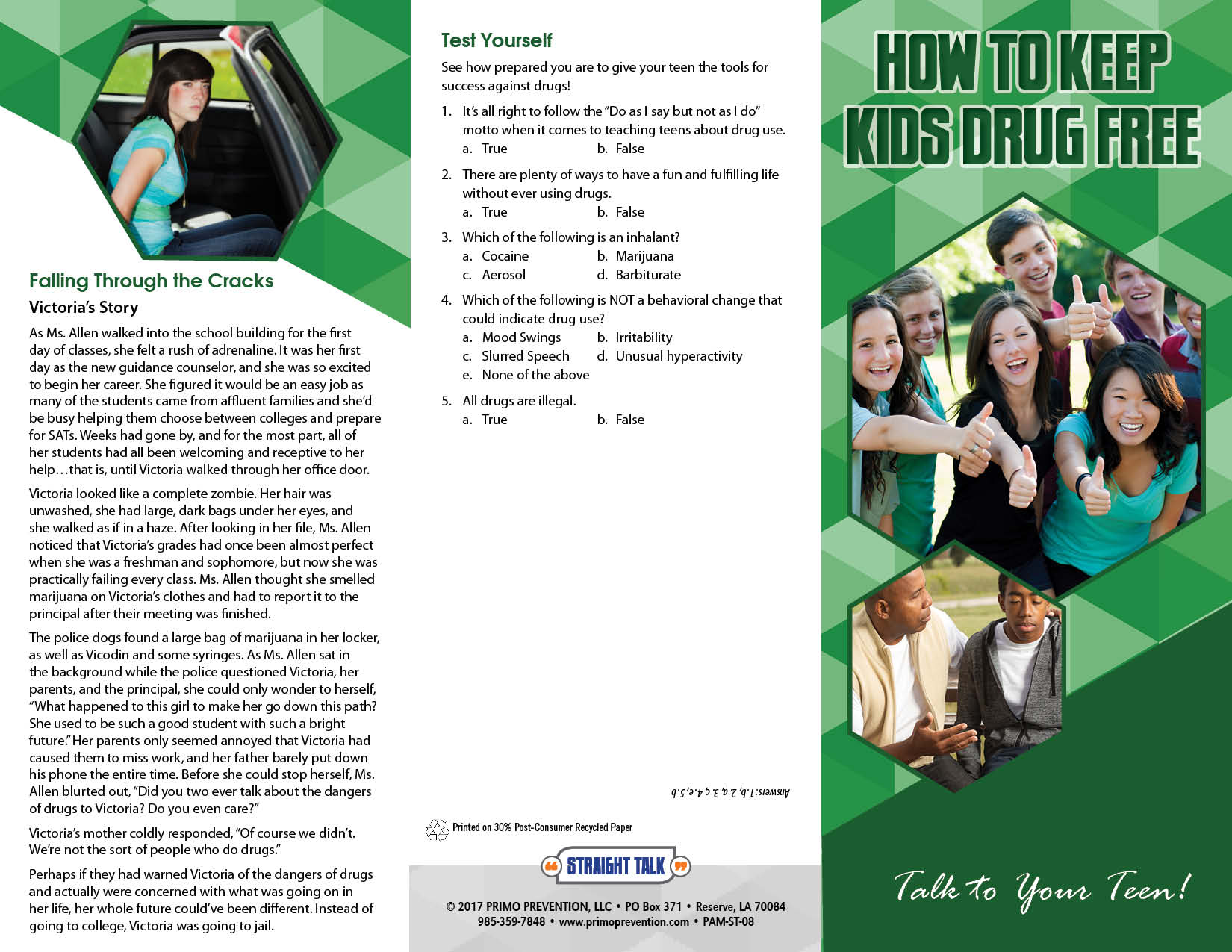 PAM-ST-08 How to Keep Kids Drug Free-FRONT How to Keep Kids Drug Free Pamphlet - Image 3