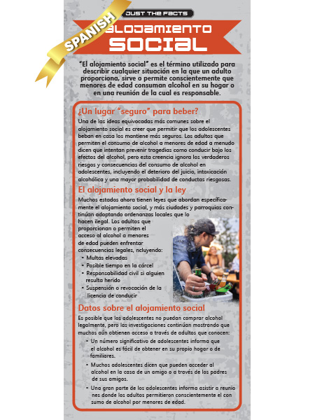 RACK-JTF-33S WEB COVER *SPANISH* Just the Facts Rack Card: Social Hosting