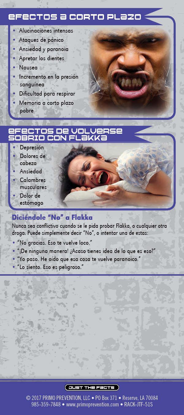 RACK-JTF-51S - Flakka SPAN-BACK *SPANISH* Just the Facts Rack Card: Flakka - Image 3