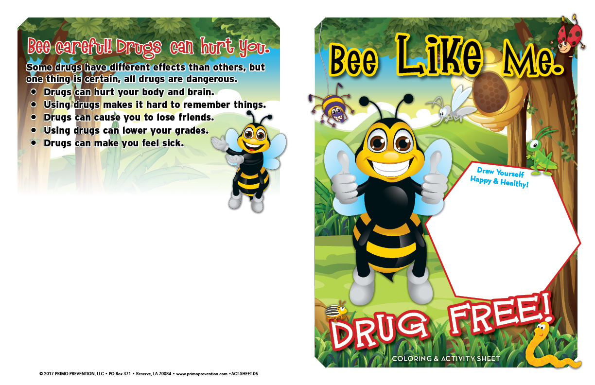 Bee Like Me ACT Sheet-06-WEB Bee Like Me. Drug Free! Activity Sheet - Image 3