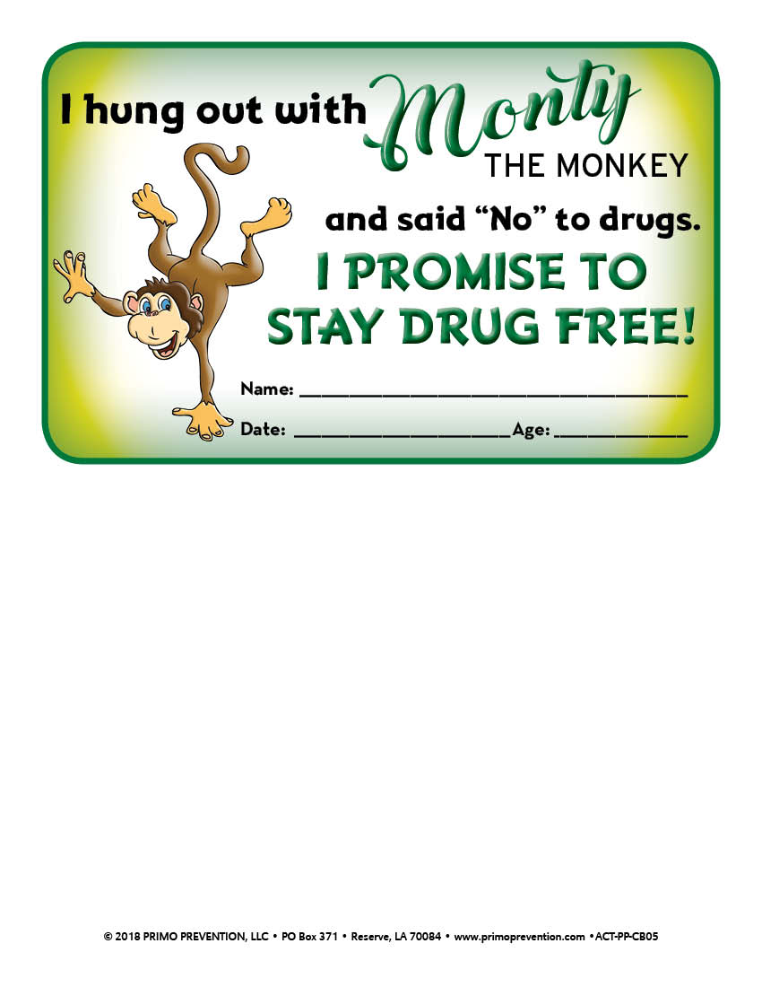 Montey the Monkey-DRUGS ACT BOOK-BACK Monty the Monkey: Drug Prevention Activity Book - Image 12