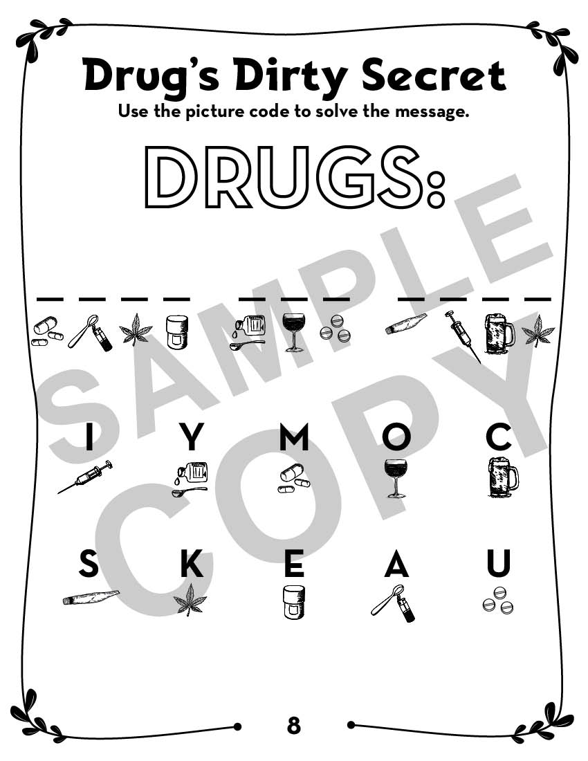 Montey the Monkey-DRUGS ACT BOOK-PG 8 Monty the Monkey: Drug Prevention Activity Book - Image 8