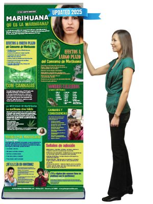 *SPANISH* Marijuana Retractable Banner w/Stand