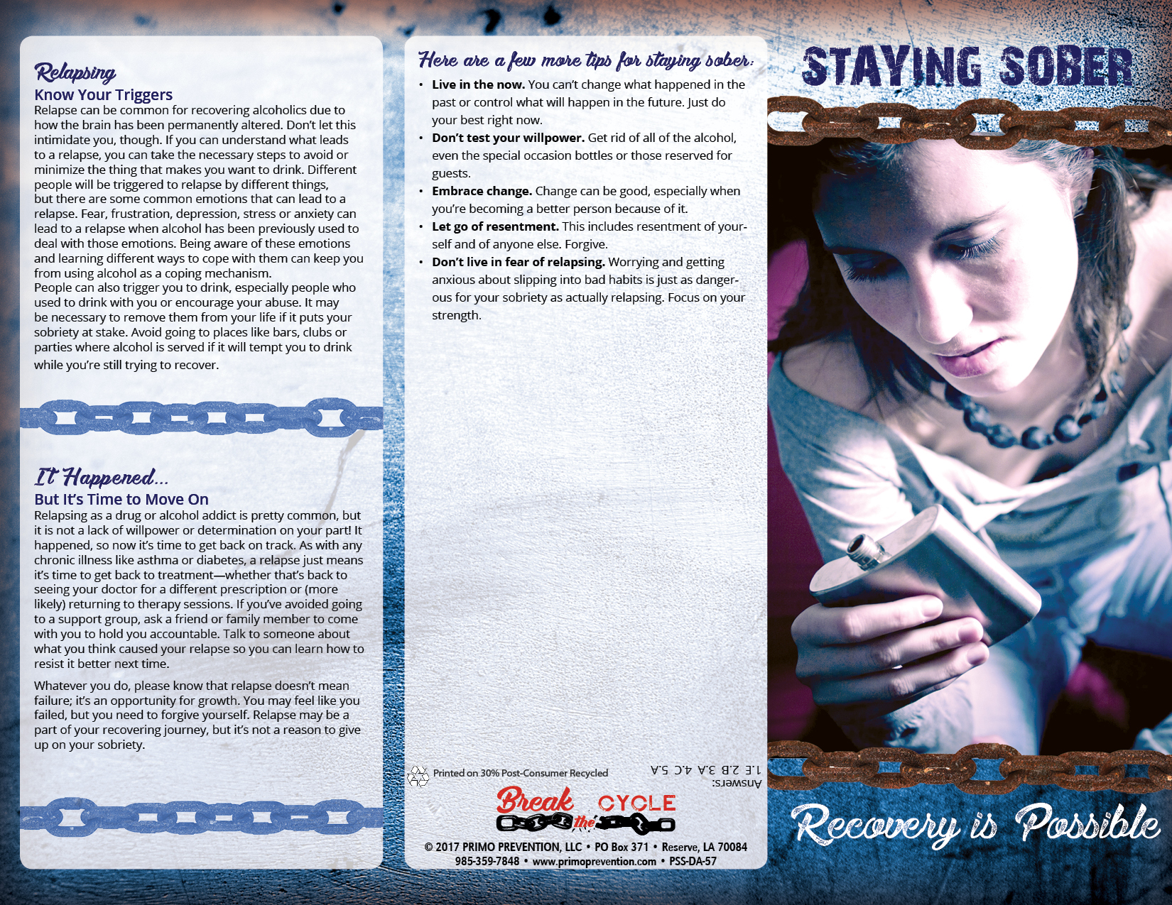 PSS-BTC-02-Staying Sober-FRONT Break the Cycle: Staying Sober Retractable Banner Package - Image 5
