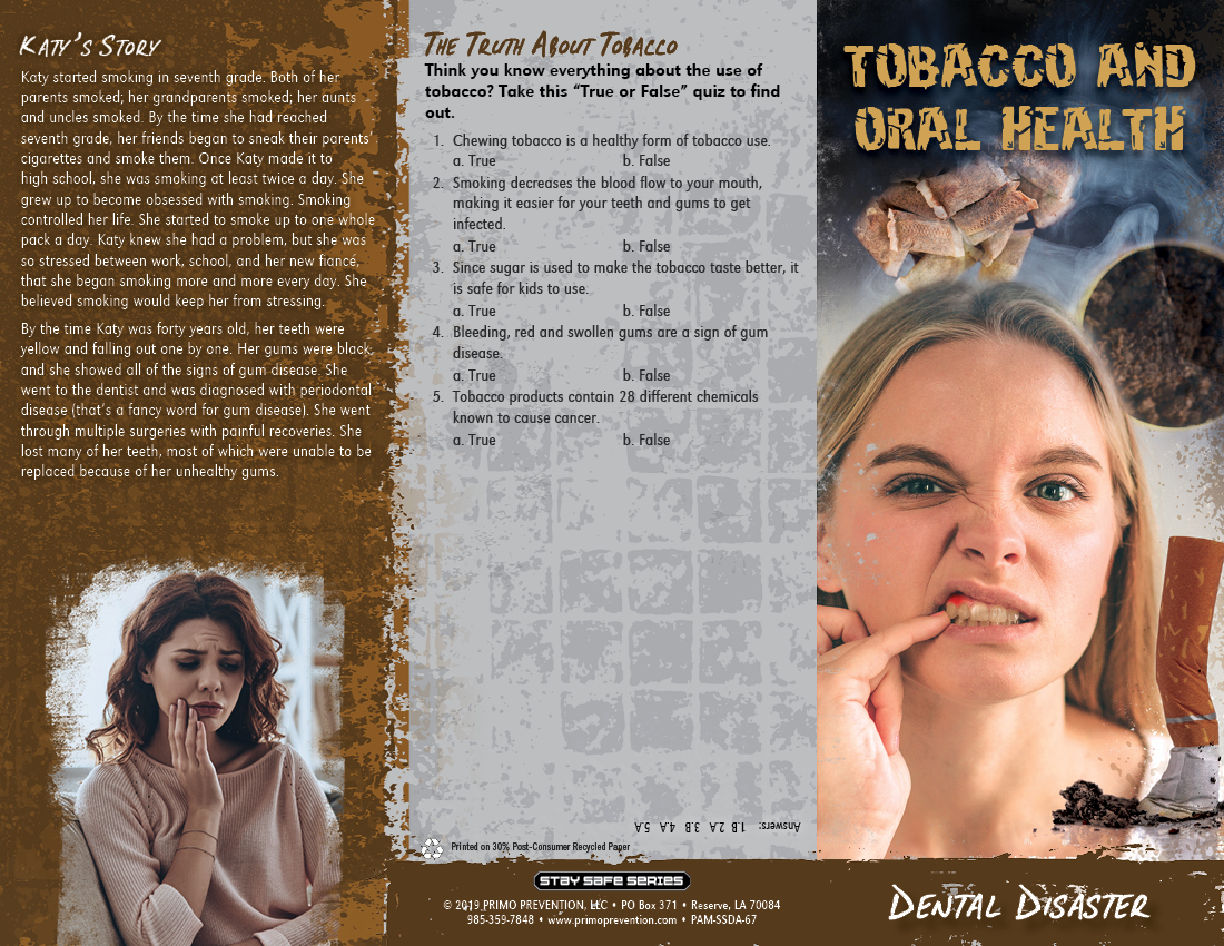 PAM-SSDA-67 Tobacco Oral Health-front Tobacco & Oral Health: Dental Disaster Pamphlet - Image 3