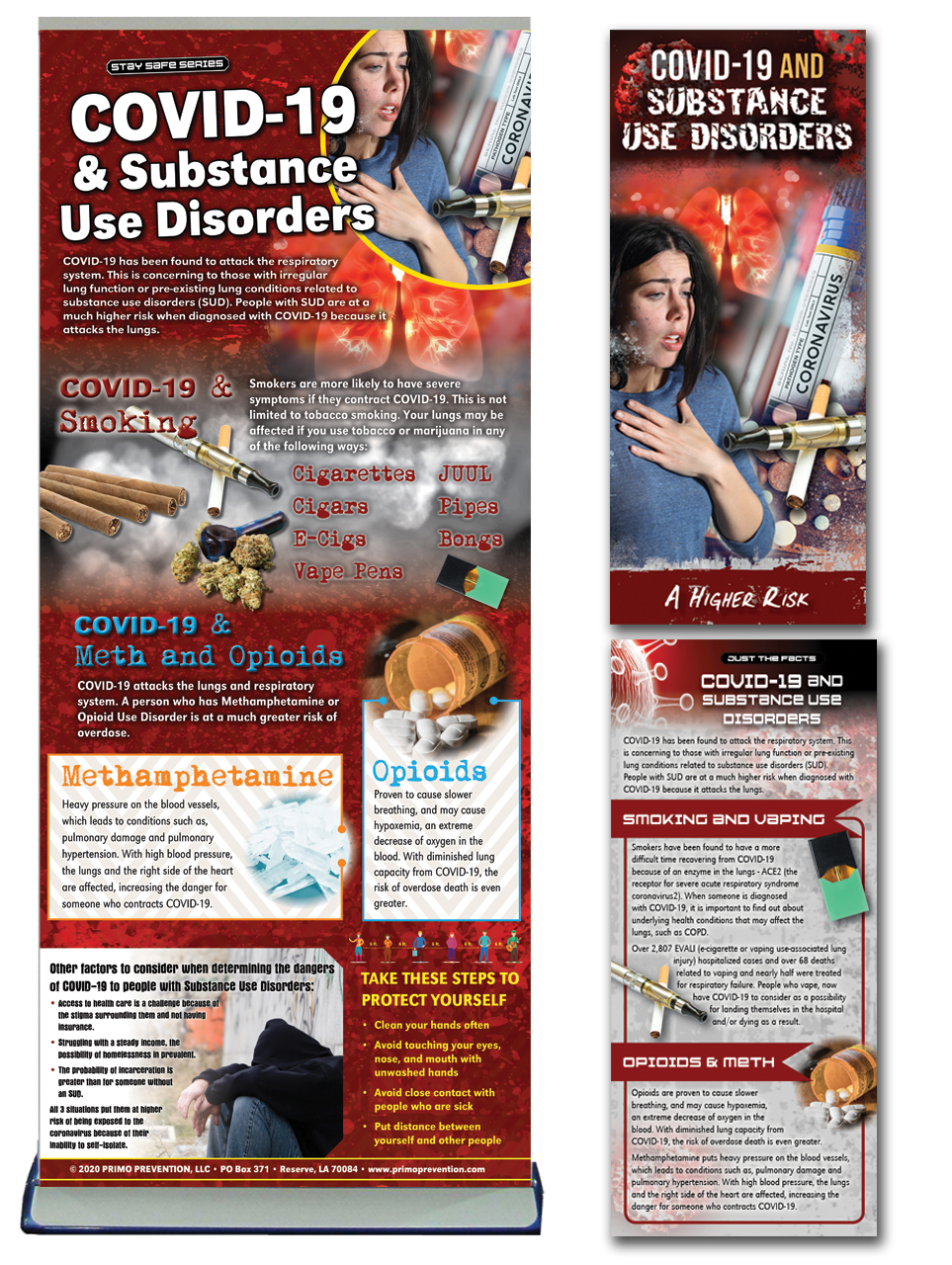 BAN-SSDA-68-COVID-SUDbanner-pamphlet-rack COVID-19 & Substance Use Disorders COMPLETE Retractable Banner Package
