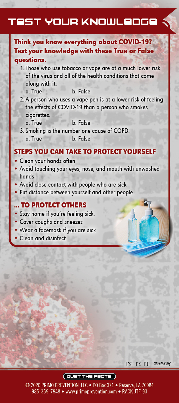 RACK-JTF-93 - COVID-19 and Smoking-Vaping-back Just the Facts Rack Card: COVID-19 and Smoking & Vaping - Image 3