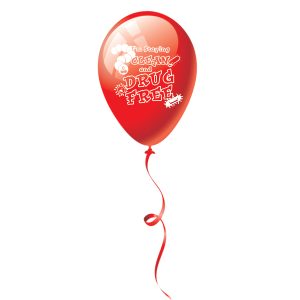 I'm Staying Clean and Drug Free 9 inch Latex Balloon