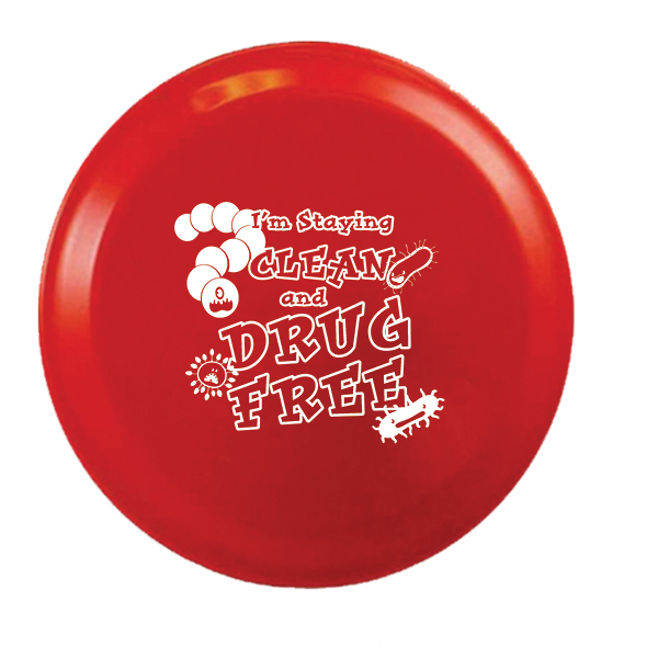 DPM 2020-frisbee-WEB I'm Staying Clean and Drug Free 9 inch Flying Disk