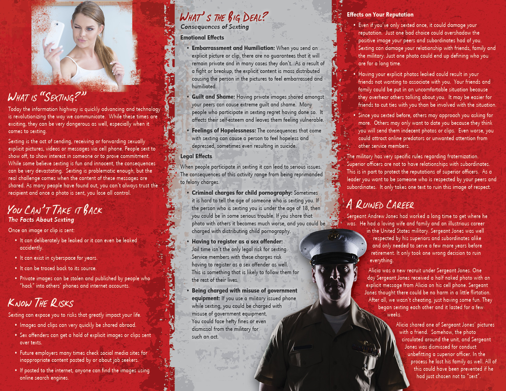 Sexting-MIL-back Sexting in the Military: A Serious Mistake Pamphlet - Image 3