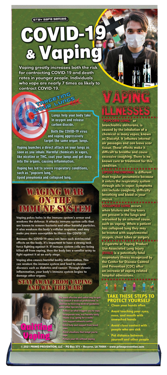 BAN-SSDA-71-COVID-19-and-Vaping-Stand COVID-19 & Vaping Presentation Banner w/Stand - Image 2