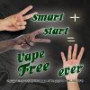 2 Smart 2 Start = Vape Free 4 Ever! Sticker 2 Smart-Vape STKR