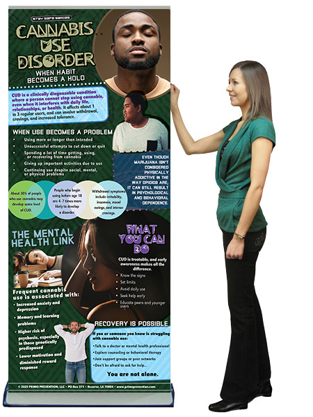 BAN-SSDA-79 CANNABIS USE DISORDER LADY Cannabis Use Disorder Retractable Banner