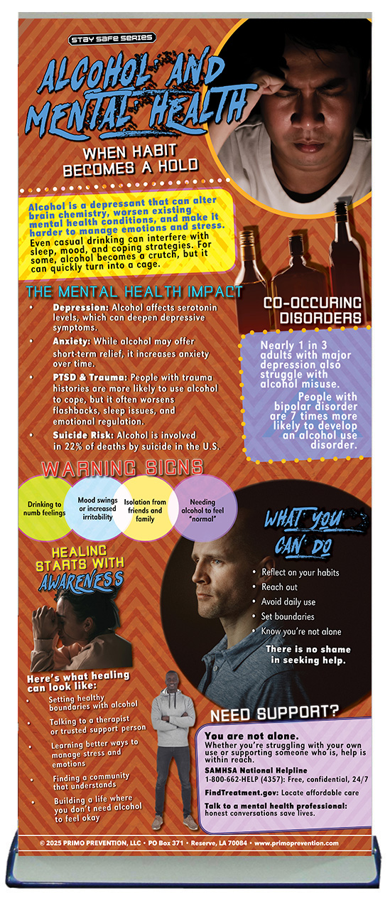 BAN-SSDA-80 Alcohol and Mental Health WEB File Alcohol & Mental Health Retractable Banner - Image 2