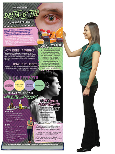 BAN-SSDA-82 Delta 8 THC LADY Delta-8 THC Retractable Banner