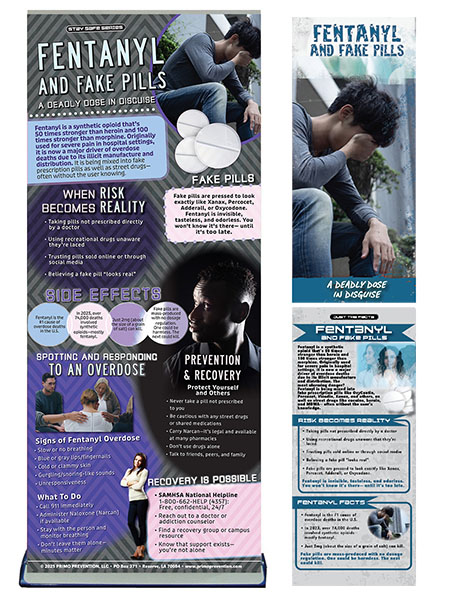 Fentanyl and Fake Pills PACKAGE Fentanyl & Fake Pills Retractable Banner Package