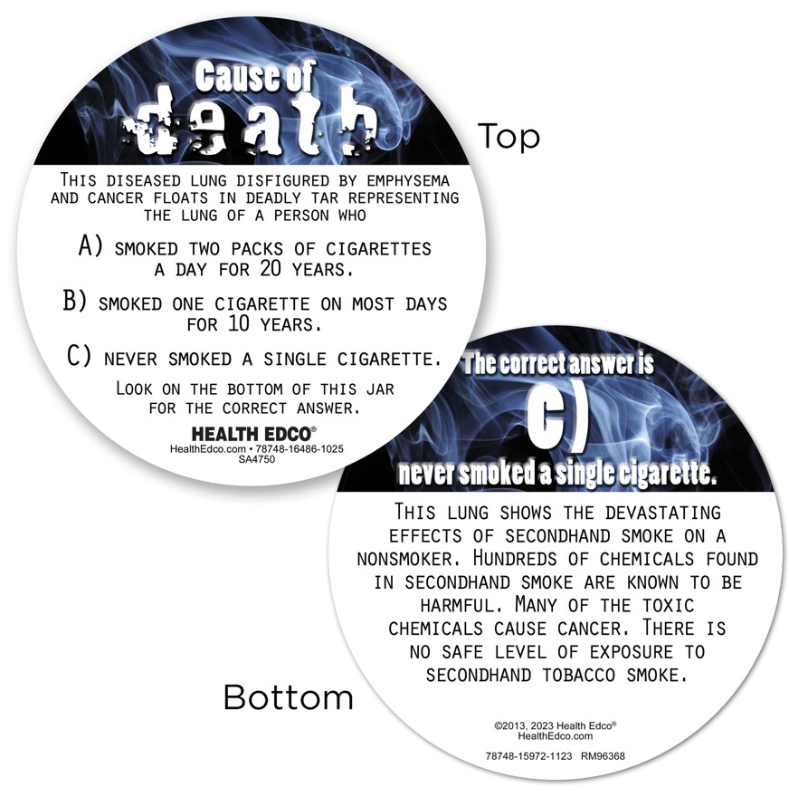 78748-TOP & BOTTOM SNIPPED Cause of Death: Secondhand Smoke Display - Image 3