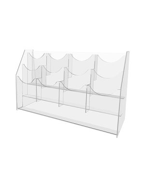 12 Slot Acrylic Brochure/Rack Card Holder