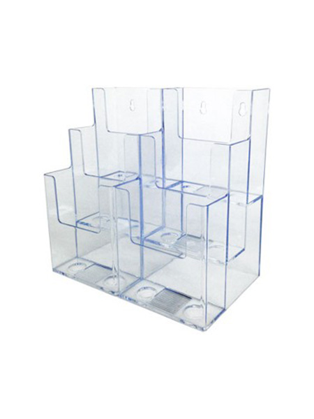 6-holder WEB 6 Slot Acrylic Brochure/Rack Card Holder