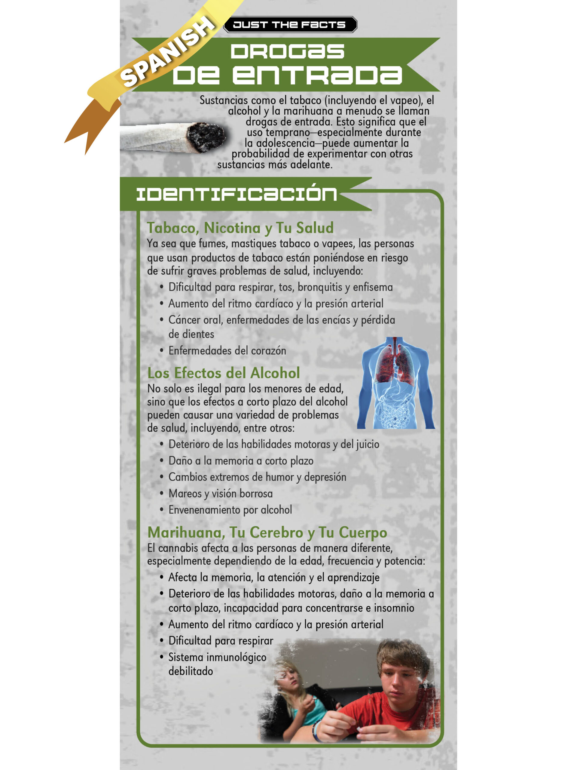 RACK-JTF-112S WEB COVER SPANISH Just the Facts Rack Card: Gateway Drugs
