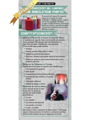 SPANISH Just the Facts Rack Card: Secondhand Vaping Exposure
